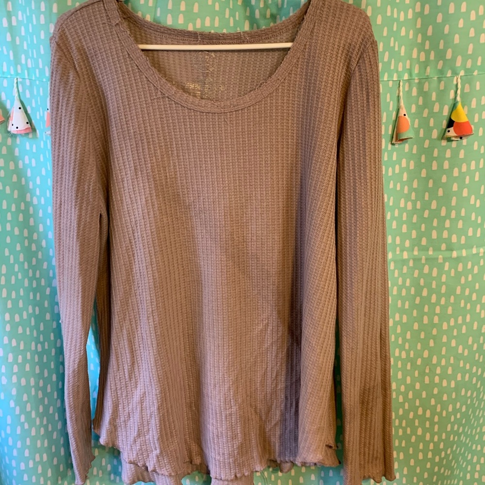 Long sleeve textured shirt
